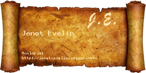 Jenet Evelin névjegykártya